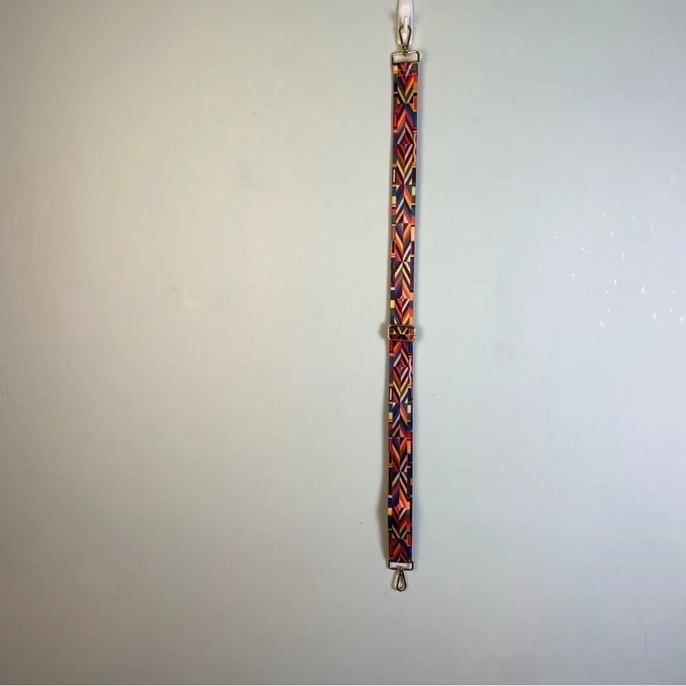 Adjustable Geometric Colorful bag strap 52” - Picture 2 of 4